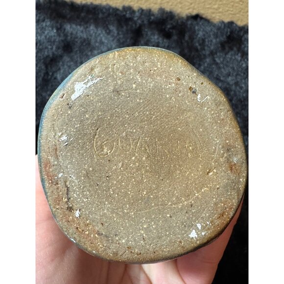 Handcrafted Studio Pottery Ceramic Vase With Earthy Tones & Textured Finish - Picture 3 of 5